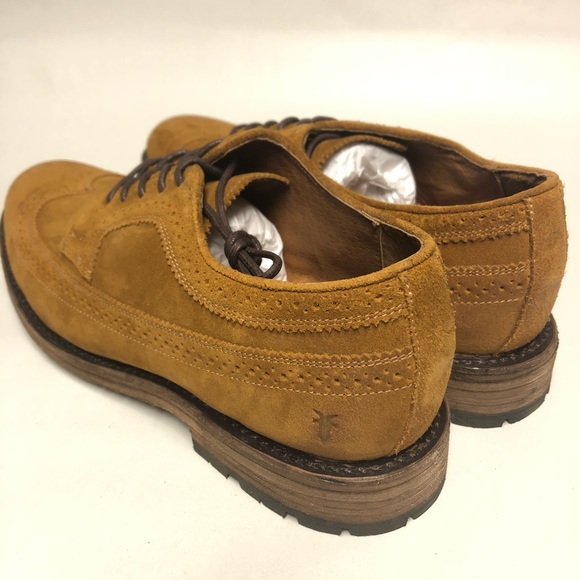 Frye Mens Suede Wingtip Dress Shoes - Picture 13 of 16